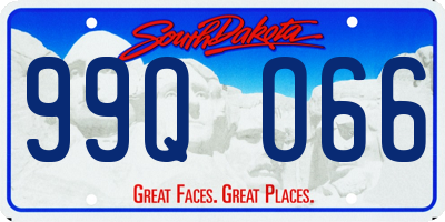 SD license plate 99QO66