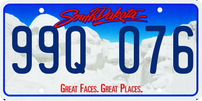 SD license plate 99QO76