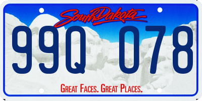 SD license plate 99QO78