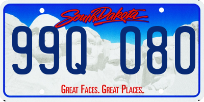 SD license plate 99QO80