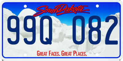 SD license plate 99QO82