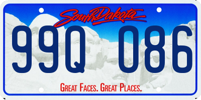 SD license plate 99QO86