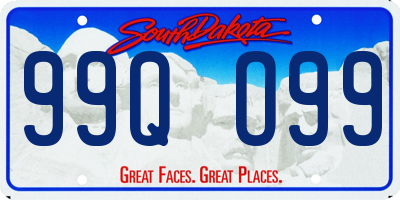 SD license plate 99QO99