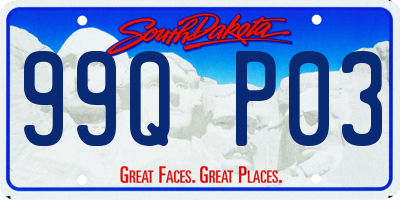 SD license plate 99QP03