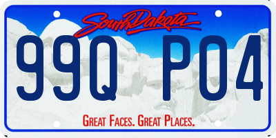 SD license plate 99QP04