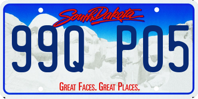 SD license plate 99QP05