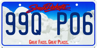 SD license plate 99QP06