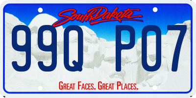 SD license plate 99QP07