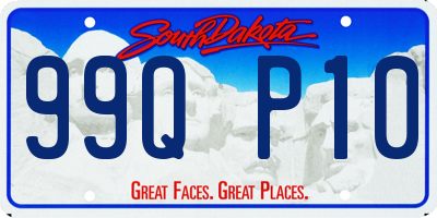SD license plate 99QP10