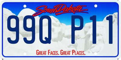 SD license plate 99QP11