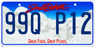 SD license plate 99QP12
