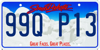 SD license plate 99QP13