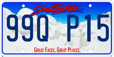 SD license plate 99QP15