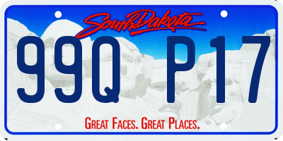 SD license plate 99QP17