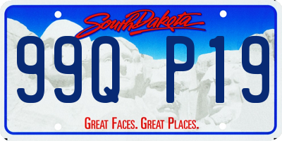 SD license plate 99QP19