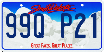 SD license plate 99QP21