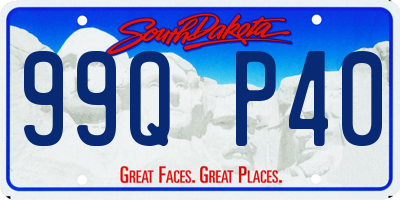 SD license plate 99QP40