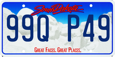SD license plate 99QP49