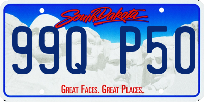 SD license plate 99QP50