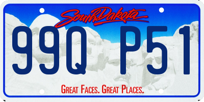 SD license plate 99QP51