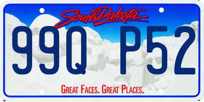 SD license plate 99QP52