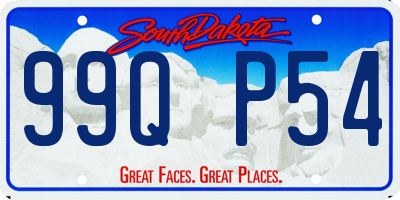 SD license plate 99QP54