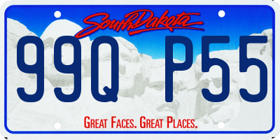 SD license plate 99QP55
