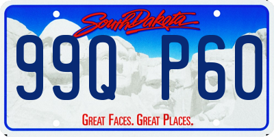 SD license plate 99QP60