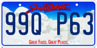 SD license plate 99QP63