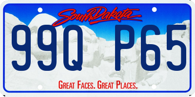 SD license plate 99QP65