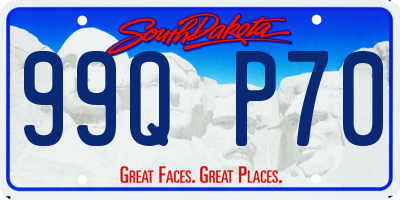 SD license plate 99QP70