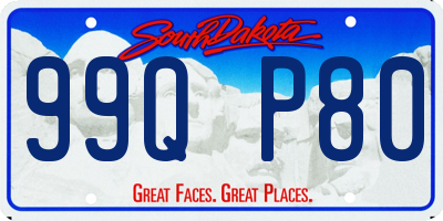 SD license plate 99QP80