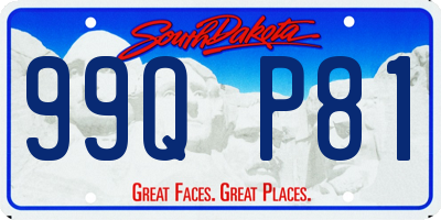 SD license plate 99QP81