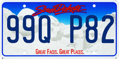 SD license plate 99QP82