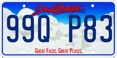 SD license plate 99QP83