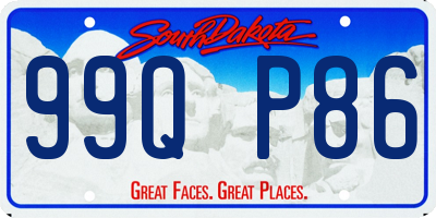 SD license plate 99QP86
