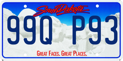 SD license plate 99QP93