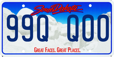 SD license plate 99QQ00