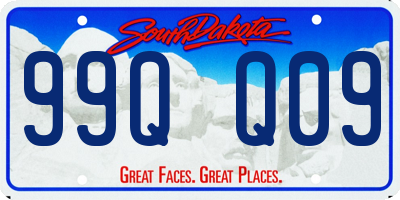 SD license plate 99QQ09