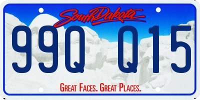 SD license plate 99QQ15