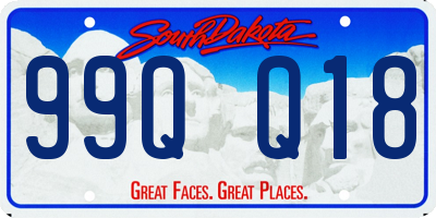 SD license plate 99QQ18