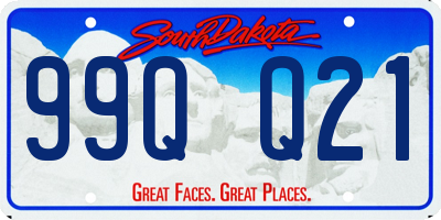SD license plate 99QQ21