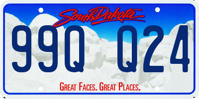 SD license plate 99QQ24