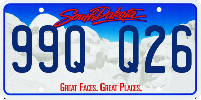 SD license plate 99QQ26