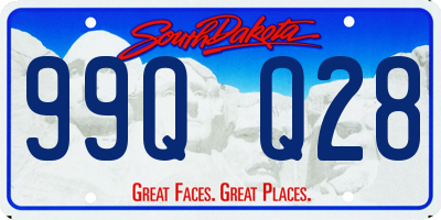 SD license plate 99QQ28