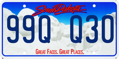 SD license plate 99QQ30