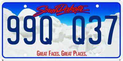 SD license plate 99QQ37