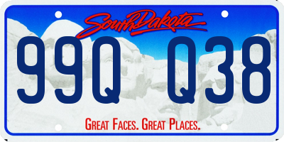 SD license plate 99QQ38