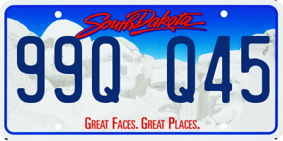 SD license plate 99QQ45