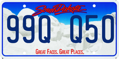 SD license plate 99QQ50